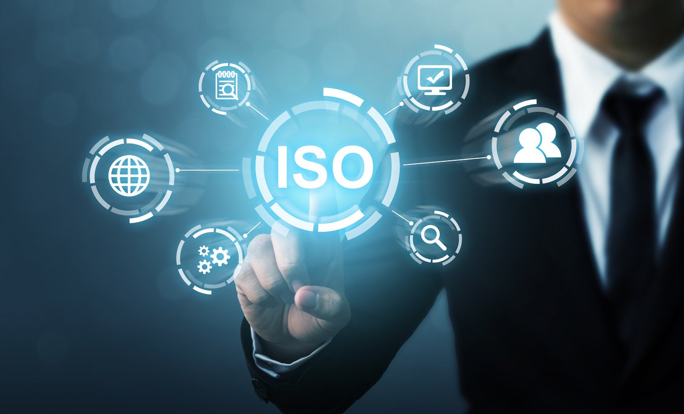 Concept of ISO standards quality control assurance warranty business technology